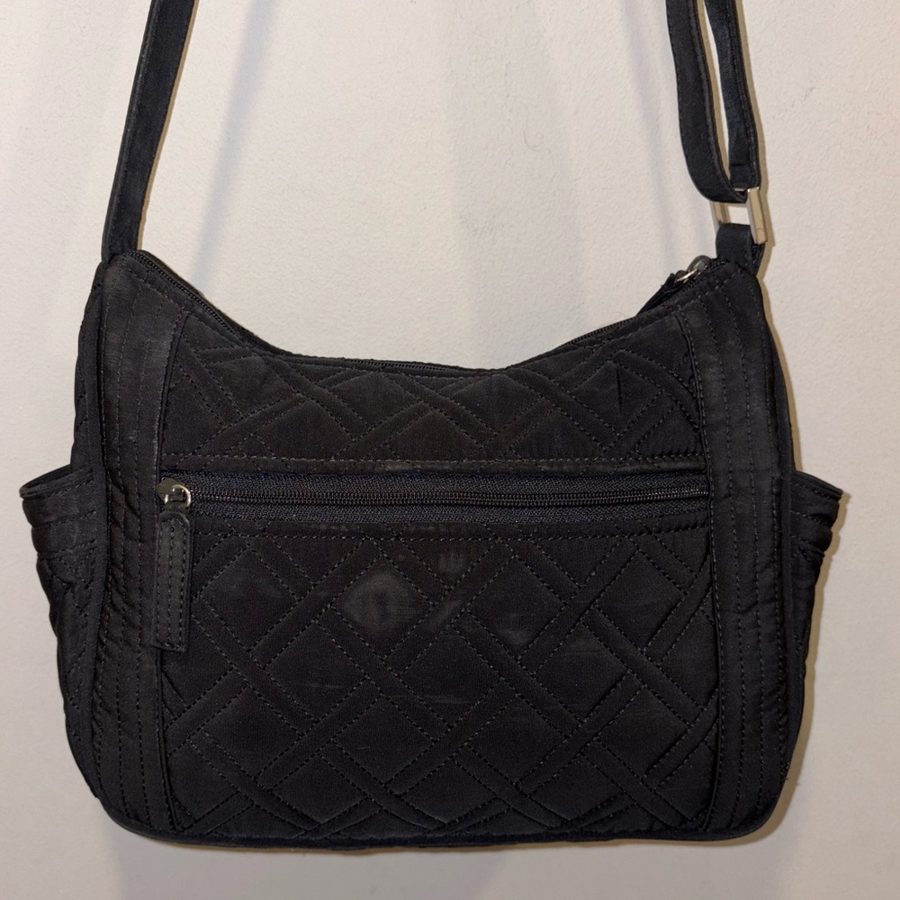 Vera Bradley Black Microfiber Crossbody Bag - Picture 2 of 8